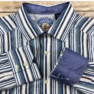 Robert Graham Striped Flip Cuff Button Front Shirt
